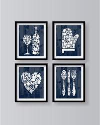 Blue Modern Kitchen Art Dining Room Wall Art Kitchen Print Etsy Modern Kitchen Wall Art Modern Kitchen Art Kitchen Wall Art Set