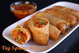 The peanut sauce is definitely what. Veg Spring Roll Easy Indo Chinese Asian Appetizer Recipe