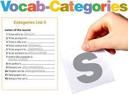 Vocab Categories Game Grades 3 12 This Game Is Based On The Popular Game Scattegories A Let Teaching Vocabulary Vocabulary High School Vocabulary Activities