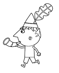 Click on the coloring page to open in a new window and print. Ben Holly S Little Kingdom Ben Runs Playing The Horn