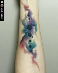 Image watercolor solar system by keith fieler at artistic skin design in noblesville indiana in eva's images album. 70 Planet Tattoo Drawings