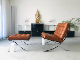 Barcelona chair, lounger mies van der rohe barcelona chair mvr21. Knoll Barcelona Chair Hocker Relax Version Leder Neu Furniture4life