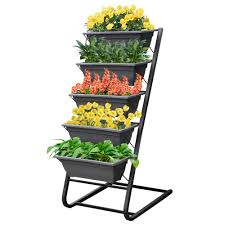 Maybe you would like to learn more about one of these? 4ft Vertical Garden Freestanding Elevated Planter With 5 Container Boxes Outdoor Elevated Raised Bed Buy Online In Morocco At Desertcart Ma Productid 179505457