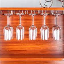 Maybe you would like to learn more about one of these? Under Cabinet Wine Rack Glass Holder Stainless Steel Chrome Finish Hanging Stemware Holder For Bar Kitchen Hxf254362 Wine Glass Rack Size Long 1 Row 1 Rack Kitchen Storage Organisation