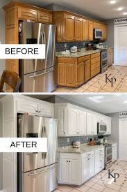It really transformed our kitchen and we look at it almost every day still and comment on how nice it looks. Kitchen Cabinets Painted In Neutral Ground Kitchen Decor Inspiration Diy Kitchen Renovation Kitchen Remodel Small
