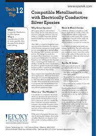 Silver Epoxies Epoxy Technology Inc