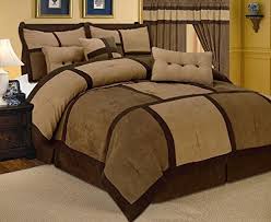 On you can also consider nautica comforters, comforters cover, croscill comforters, black comforters, microsuede comforters on decorlinen.com ®. 7 Piece Brown Patchwork Micro Suede Comforter Set King Size New Let S Buy Bedding
