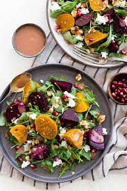 Beets also contain a very good source of nutrients such as dietary fiber, folate, vitamin b and cooper, iron and magnesium, potassium and. Roasted Beet Salad With Goat Cheese Jessica Gavin