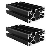 2060 Aluminum Extrusion T Slot 1143mm Long Black 2 Pack, Extruded Aluminum  Profile 20 Series