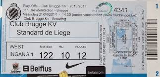 Officiële pagina club brugge k.v. Club Brugge Standard Liege Jupiler Pro League Ticket 21 04 2014 Football Tickets Domestic Leagues