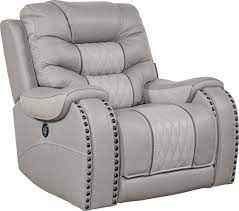 Eric Church Highway To Home Headliner Gray Power Plus Recliner Grey Leather Reclining Sofa Leather Reclining Sofa Leather Recliner