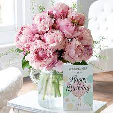 Wishing you a fantastic birthday and many more yet to come. Blossoming Flowers And Gifts Say Happy Birthday With Peonies Milled