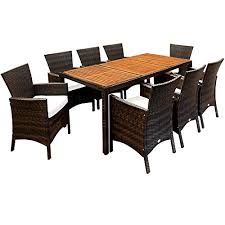 Gartenmöbel im angebot große auswahl outdoor möbel für garten terrasse holz rattan mehr jetzt. Deuba Poly Rattan Sitzgruppe Garten 8 Breite Stuhle 7cm Auflagen Gartentisch Akazie Holz 8 Personen Gartenmobel Set Braun Moebel Suchmaschine Ladendirekt De