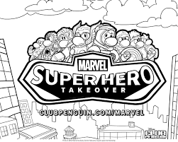Dogs love to chew on bones, run and fetch balls, and find more time to play! Club Penguin Marvel Super Hero Takeover Coloring Page Club Penguin Cheats Forever