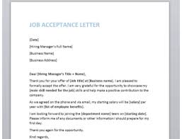 You've worked hard perfecting your job application and interview and now you are receiving the ultimate result: Letter Of Acceptance Template For Job Free Letter Sample Download
