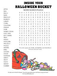 These free printable puzzles can be shared with the family. Halloween Bucket Word Search Puzzle Puzzles To Play