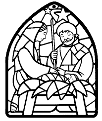 Stained glass nativity scene coloring pages. Stained Glass Nativity Coloring Pages Coloring4free Coloring4free Com