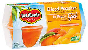 Calories in a peach vary based on the overall size of the fruit. Sliced Yellow Cling Peaches 100 Calories Del Monte