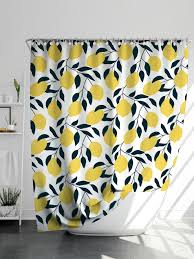 Lemon Pattern Shower Curtain Check Out This Lemon Pattern Shower Curtain On Shein And Explore More To Me In 2020 Patterned Shower Curtain Lemon Patterns Shower Curtain