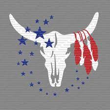 Download Cow Skull Bull Head With Stars And Feathers Svg Png Dxf Eps Cow Skull Cricut Crafts Wood Craft Patterns