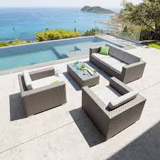 Salon De Jardin Capiata Gris 5 Places Eminza Salon De Jardin Salon De Jardin Exterieur Mobilier De Jardin Design