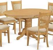 Amazon.com: East West Furniture AVVA7-OAK-C - Juego de mesa ...