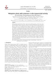 Federal government websites often end in.gov or.mil. Pdf Review Malaysian Plants With Potential In Vitro Trypanocidal Activity