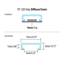 78 Milky Led Strip Diffuser Cover Led Strip Led Strip Lighting Led