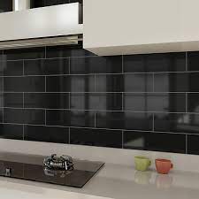 Create your dream kitchen with our range of kitchen wall tiles. Windsor Black Gloss Ceramic Wall Tile Pack Of 30 L 300mm W 100mm Diy At B Q