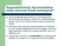 The maximum eligible rent is reduced by 14 per cent if they have one excess bedroom, or by 25 per cent if they have two or more excess bedrooms. Ppt Housing Benefit Universal Credit Supported Exempt Accommodation And Temporary Accommodation Powerpoint Presentation Id 3273297