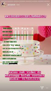 Our country is a religious country and we all respect each other's religion and religious feelings. Wish Birthday Cuma Rm50 Janna Nick Buat Servis Ucapan