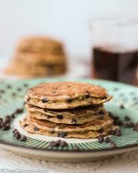 Single Serving Healthy Chocolate Chip Pancakes Chez Cateylou Recipe Chocolate Chip Pancakes Recipe Chocolate Chip Pancakes Healthy Chocolate Chip