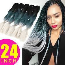 Do box braids damage your hair? Silike 5 Pieces Jumbo Braid Kanekalon Hair 24 Afro Jumbo Braiding Hair Extension For Women Black Blue Grey Light Grey Buy Online In Japan At Desertcart