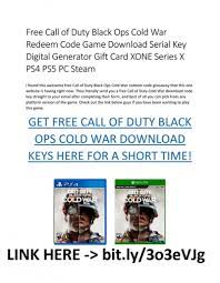 The cold war von odd arne westad bei thalia entdecken Free Call Of Duty Black Ops Cold War Redeem Code Generator Digital Download Full Game Serial Key Ps4 Ps5 Pc Xone Series X Giveaway Promo