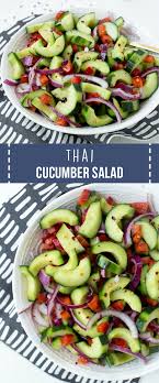 Thai Cucumber Salad Is Made With A Few Ingredients And Comes Together In Less Than 10 Minutes Cucumber Recipes Salad Thai Cucumber Salad Healthy Salad Recipes