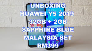 Check full specifications of huawei y5 (2019) mobile with its features reviews comparison rating. Unboxing Huawei Y5 2019 Sapphire Blue 32gb Malaysia Set Rm399 Youtube