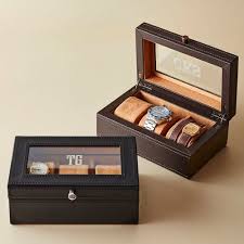 This clever valentine's gift costs just a few dollars, but will make a sweet ornament that he will be able to keep forever. Grant Leather Watch Box