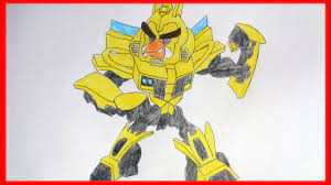 How to draw bumblebee bird from angry birds transformers is a drawing video. How To Draw Bumblebee Angry Birds Transformers Youtube