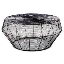 Linhigh Coffee Table Woven Wire Threshold Wire Coffee Table Circle Coffee Tables Black Coffee Tables
