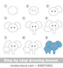 Raster Copy Step By Step Drawing Tutorial Vector Kid Game How To Draw A Elephant Drawing Tutorial Drawing For Kids Drawing Lessons For Kids Start with something simple and gradually work towards more complex images.