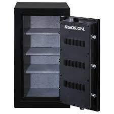 Under lock and key key lock gun storage secure storage best safes steel cabinet closet shelves steel doors cabinet colors. Stack On 40 Shooter S Pistol Ammo Safe With Electronic Lock And Door Storage E 8 Mb E S