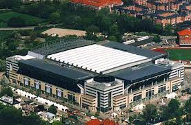 Pictures and information of the parken stadium in københavn. Parken Stadium In Copenhagen Has A Retractable Roof And Can Hold Up To 38 000 Spectators For Soccer Games And 55 000 Fo National Stadium Stadium Soccer Stadium