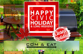 Canada's next stat holiday is civic holiday on august 2. Com Eat Happy Civic Holiday And Long Weekend Friends Due To Doreen Suffering An Unfortunate Concussion We Will Be Closed For The Entire Week Of August 3 7 And Will Resume