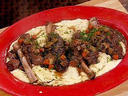 Rosemary Braised Lamb Shanks With Mascarpone Polenta From Cookingchanneltv Com Food Network Recipes Lamb Shanks Braised Lamb