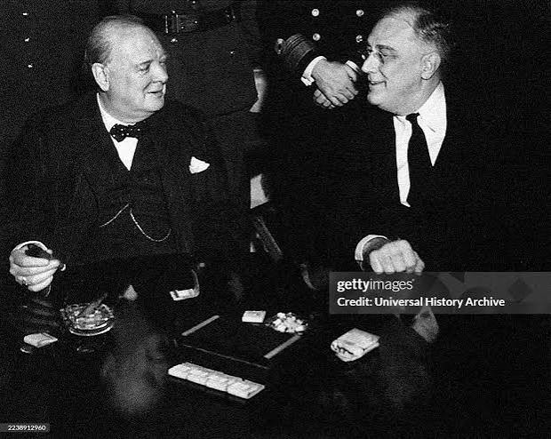 U.S. President Franklin D. Roosevelt with British Prime Minister... News Photo - Getty Images