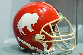 As the buffalo bills prepare to unveil on friday night their new uniforms, which already were inadvertently disclosed by the folks at ea, the team's official website tells the tale of why the team changed in the 1980s from white helmets to red helmets, which apparently will be changed on friday back to white. Mark Palczewski On Twitter Thurman Thomas Game Used Buffalo Bills Helmet From The 1994 Season This Version Was The Bills First Attempt At A Throwback Uniform During The Nfl S 75th Season And