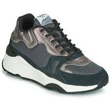 Pepe jeans HARLOW UP RUN Black / Metal - Fast delivery | Spartoo ...