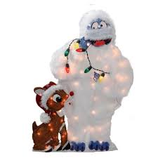 32 White Lighted Rudolph And Bumble 2d Christmas Outdoor Decor Christmas Yard Art Christmas Yard Decorations Outdoor Holiday Decor