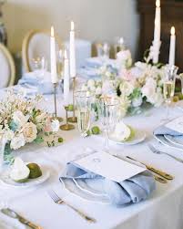 This Classic And Elegant Table Decoration For A Wedding Reception Comes In White And Lig Blue Wedding Decorations Blue Wedding Centerpieces Blue Themed Wedding