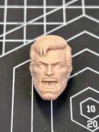 White Model 1/12 Unpainted Hush Dark Knight Batman McFarlane Thomas Wayne  Head Sculpt for 6'' Mafex ML Mezco Men Solider Body